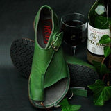 Sandaler med spänneband-Shoes for Women-Hemnix-Grön-35-Hemnix