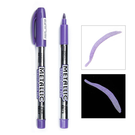 Metallic Marker pennor-DIY-Hemnix-2 st Lila-Hemnix