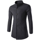 Trenchcoat med stående krage för män-Clothes for Men-Hemnix-Hemnix