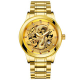 Ultratunn Golden Dragon Klocka-Watches for men-Hemnix-Guld-Hemnix