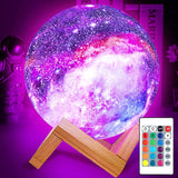 Multicolor 3D Månlampa