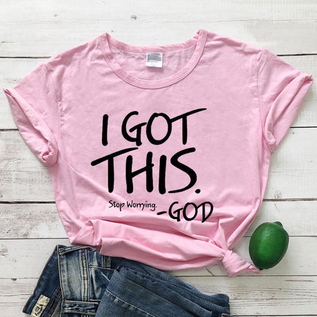 I Got This Stop Worrying Tees-Clothes for women-Bellasverige-Rosa-svart txt-S-Hemnix