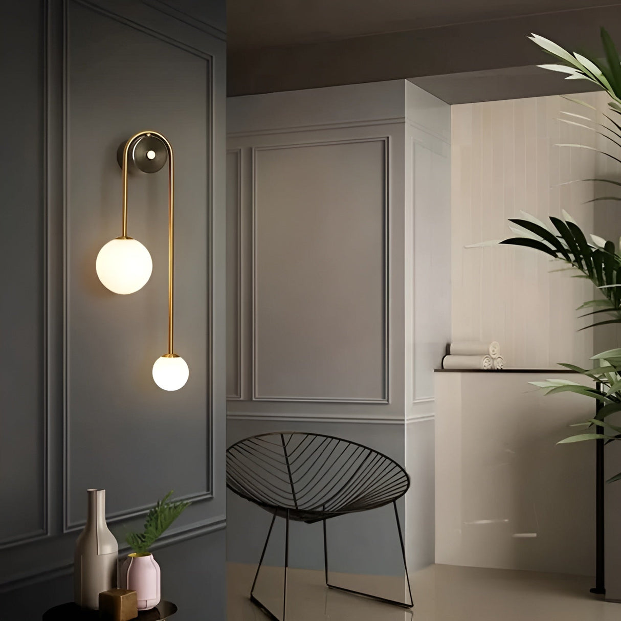 LuminSphere Light - Nordisk sängbord glasboll vägglampa Carvallo