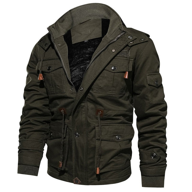 Commanders Jacka - Varm, bekväm och vindtät-Clothes for Men-Hemnix-Armégrön-M-Hemnix