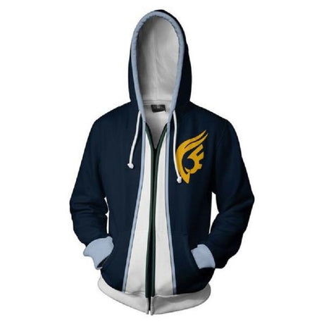 Fairy Tail Huvtröja-Clothes for Men-Hemnix-Blått vit-S-Hemnix