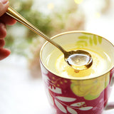 Royallure 8-delars Blomstersked Set – Rostfritt Stål Kaffe Skedar Carvallo