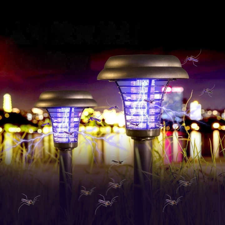 Solar Insektsdödare med LED-ljus – Vattentät trädgårdslampa för myggavvisning Carvallo