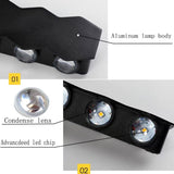 Zion - Hex Formad Upp/Ned Utomhus Vägglampa Svart Vit Carvallo