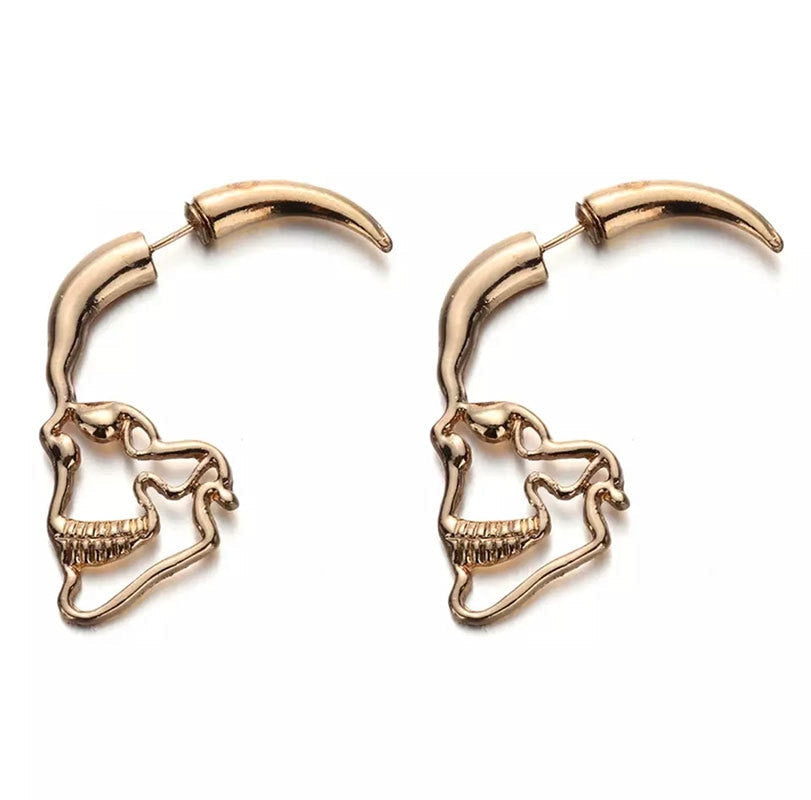 Hollow Skull örhängen-Jewelry for women-Hemnix-Guld-Hemnix