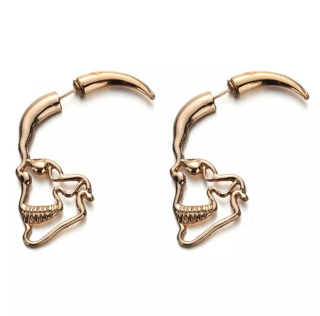 Hollow Skull örhängen-Jewelry for women-Hemnix-Guld-Hemnix