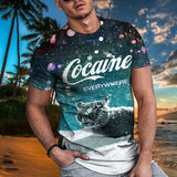 Katt Kokain överallt Skjorta-Clothes for Men-Hemnix-Teal-XXS-Hemnix