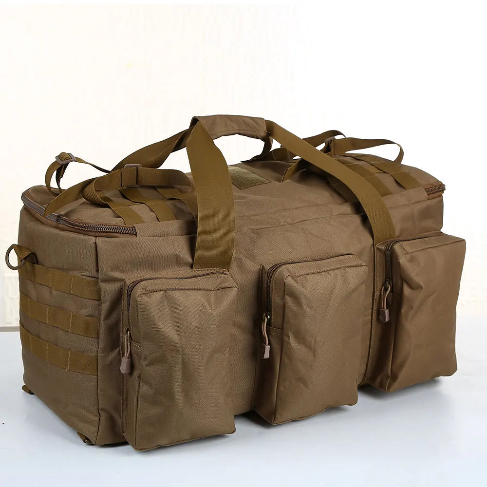 Carvallo 55L Ryggsäck | Militärt Molle-system | Extra mycket förvaring | Robust nylon – Svart/Khaki/Grön Carvallo