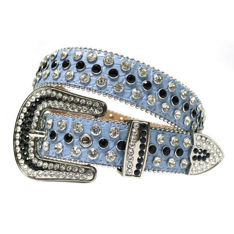 Rhinestone Diamond Belt-Accessories-Hemnix-Blått vitt-42 inch-Hemnix
