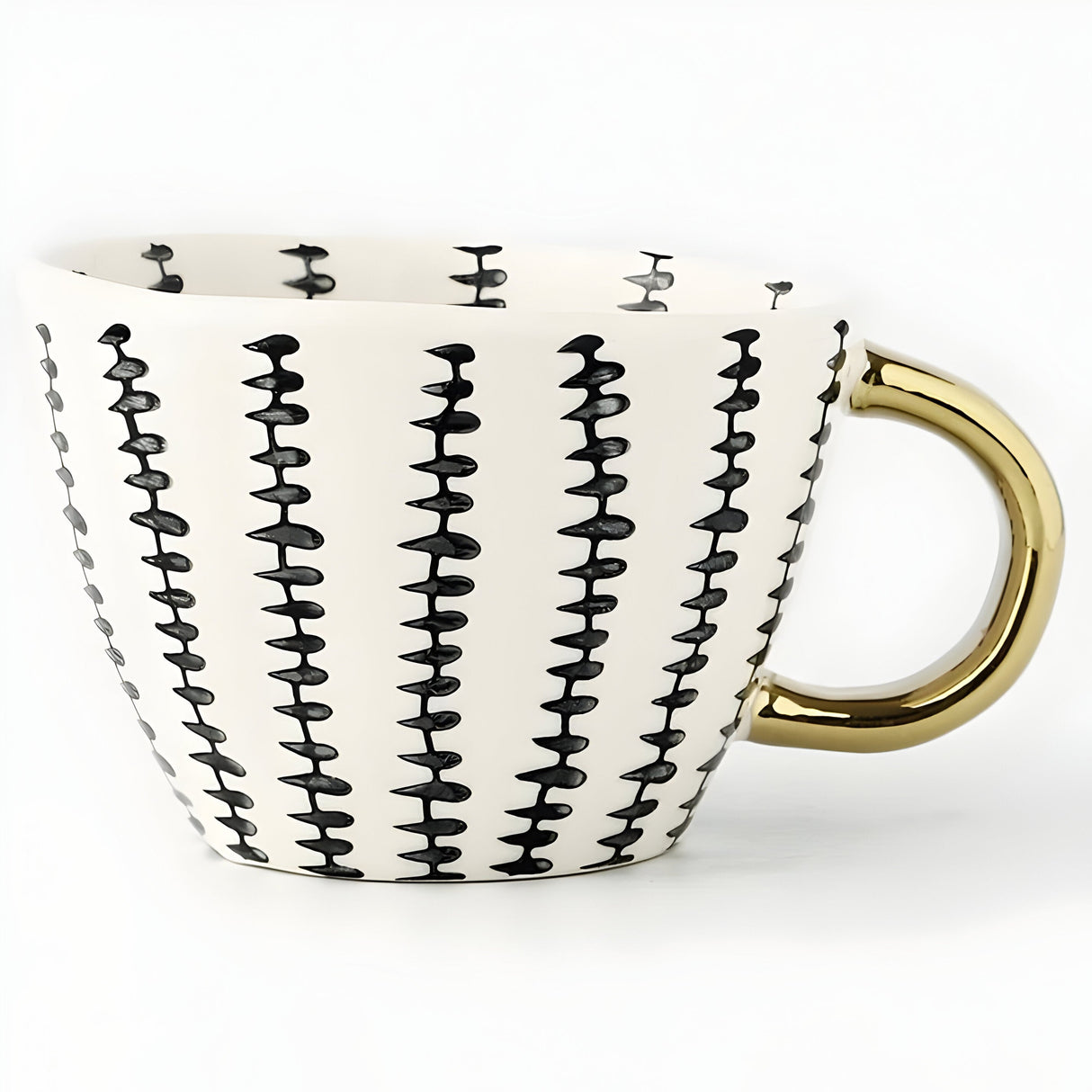 Keramikkopp med geometrisk design – Stilfull og moderne | Ideell for kaffe eller te Carvallo