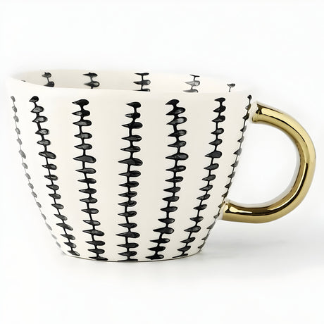 Keramikkopp med geometrisk design – Stilfull og moderne | Ideell for kaffe eller te Carvallo