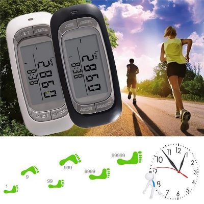 Luxora Walking 3D Pedometer med Klipp och Rem Plus 30 Dagars Minne Noggrant Stegräknare Carvallo