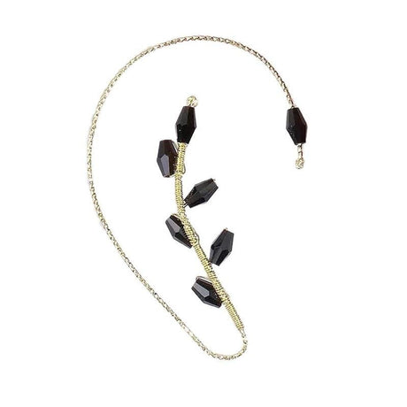 Flower Art klipp örhängen-Jewelry for women-Hemnix-Svart-Hemnix