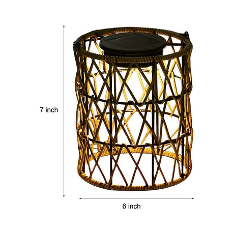 Solar lantern i rottingdesign – dekorativ trädgårdsbelysning för utomhusbruk Carvallo