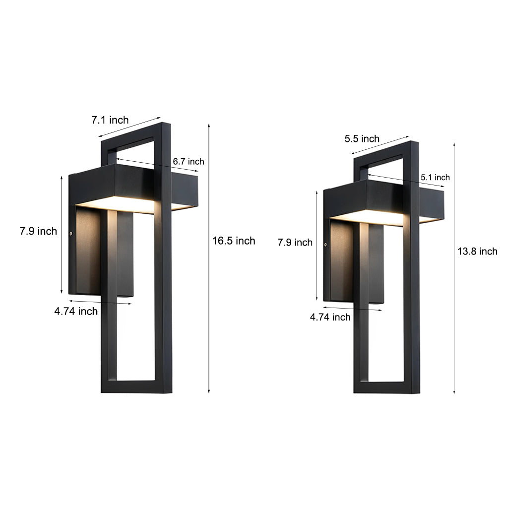 Utomhus Vägglampa Modern Svart LED Lampa Carvallo