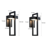 Utomhus Vägglampa Modern Svart LED Lampa Carvallo