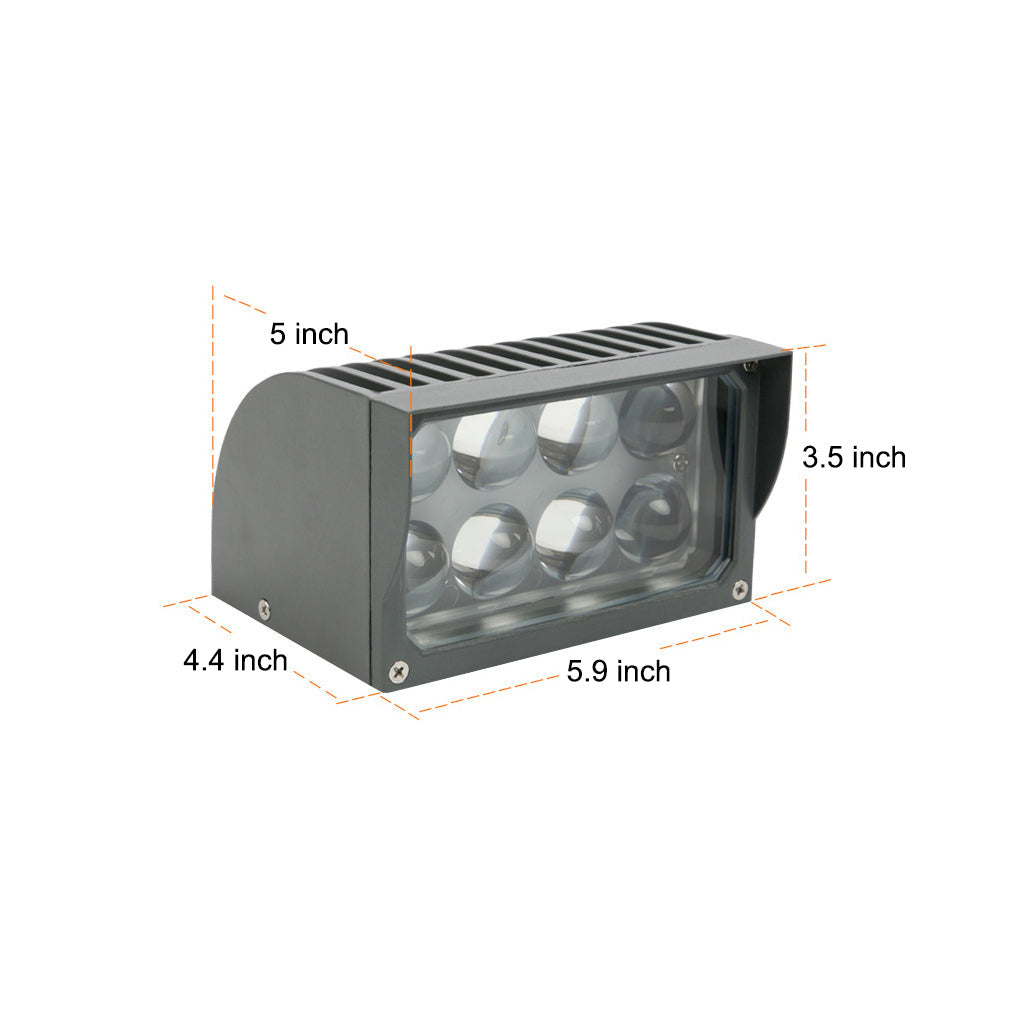 Utomhusvägglampa Modern Vattentät LED Spotlight Carvallo