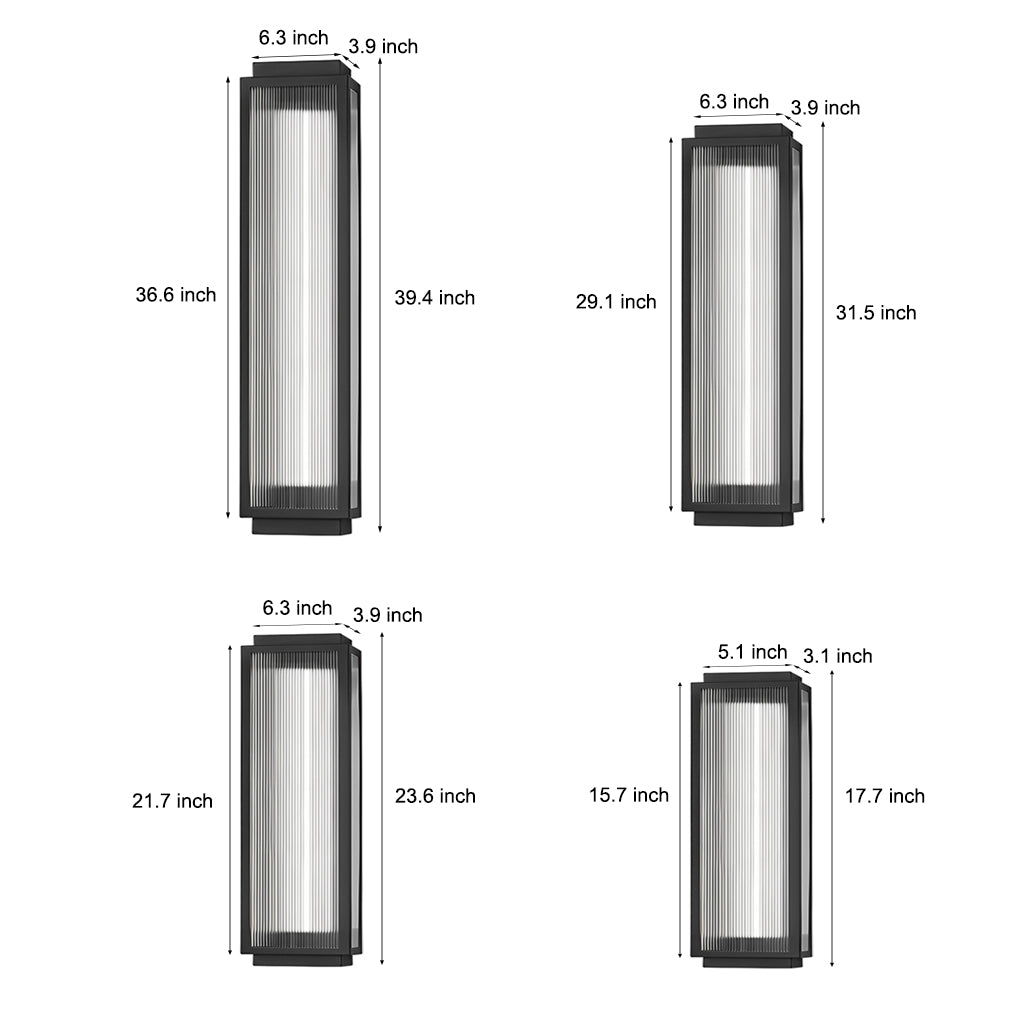 Utomhusvägglampa Modern LED Vattentät Armatur Carvallo