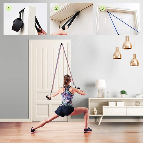 11-delars motståndsband set – Fitness träning & stretchkit Carvallo