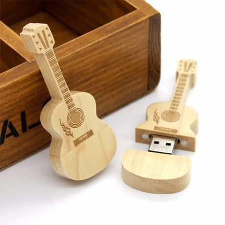 USB-minne för gitarr i trä Bellasverige
