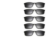 Magnetiska polariserade glasögon med clips-Accessories-Hemnix-1 ram 5 grå clips-Matt svart ram-Hemnix