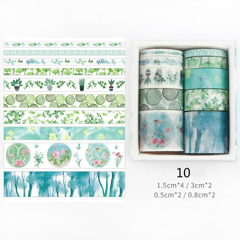 Dekorativa Washi Tape-satser-DIY-Hemnix-Grön-Hemnix