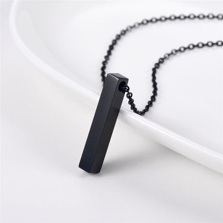 Cube Bar Hängande Halsband-Jewelry-Hemnix-Svart-Hemnix