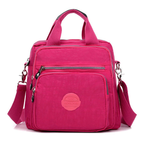 Multifunktionell Casual Crossbody väska-Accessories-Hemnix-Rosenröd-24x12x25cm-Hemnix