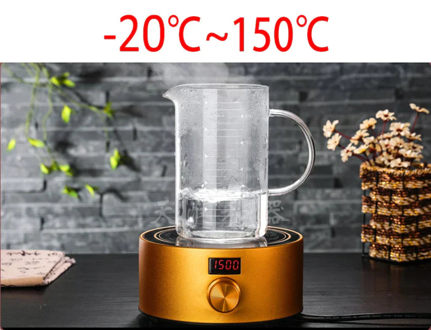 Royallure Värmebeständigt Glas Mätkopp, Hög-Borosilikat 250 ml–1000 ml, Klar & Hållbar Carvallo