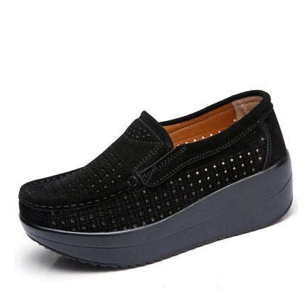 Kvinnors Slip-On Moccasin skor-Shoes for Women-bellasverige-Svart 2-35-Hemnix