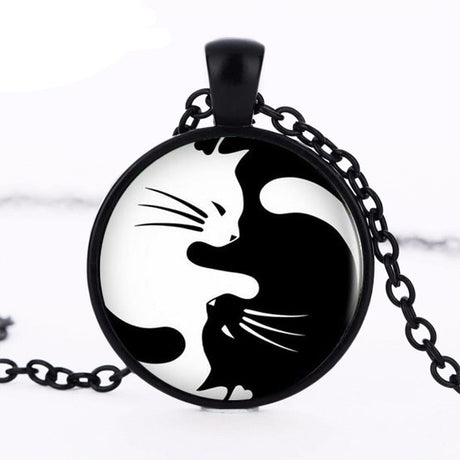 Cat Yingyang halsband-Jewelry-Hemnix-Svart-Hemnix