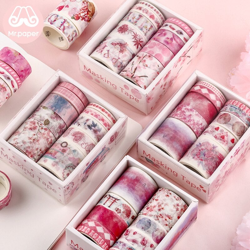 Dekorativa Washi Tape-satser-DIY-Hemnix-Rosa-Hemnix