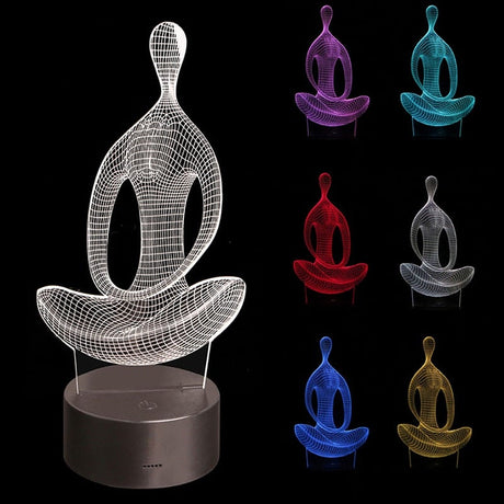 Yoga 3D-illusionslampa-Lights-Hemnix-Hemnix
