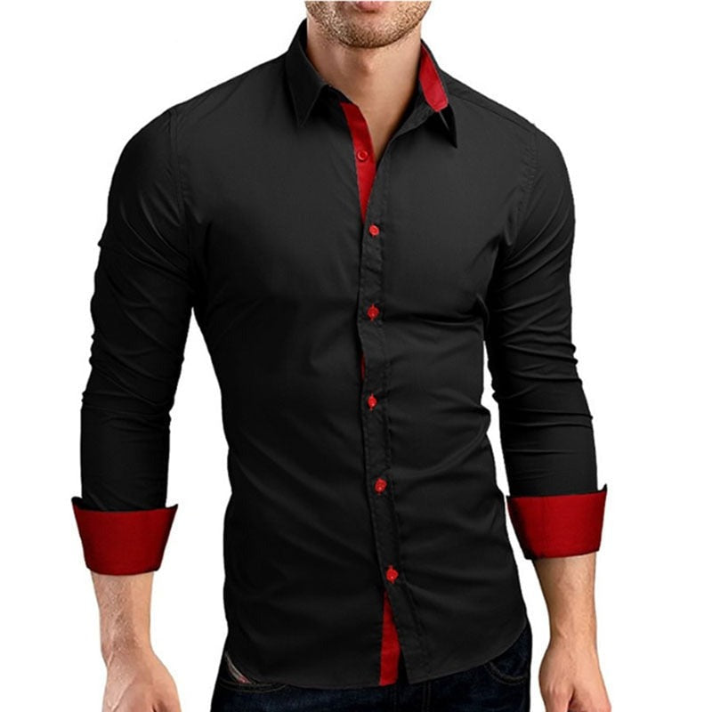 Män Slim Fit långa ärmar-Clothes for Men-Hemnix-Hemnix
