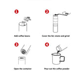 Royallure Manuel Kaffe Kvarn – Bärbar Kvarn för Färskt, Precision Brygg Carvallo