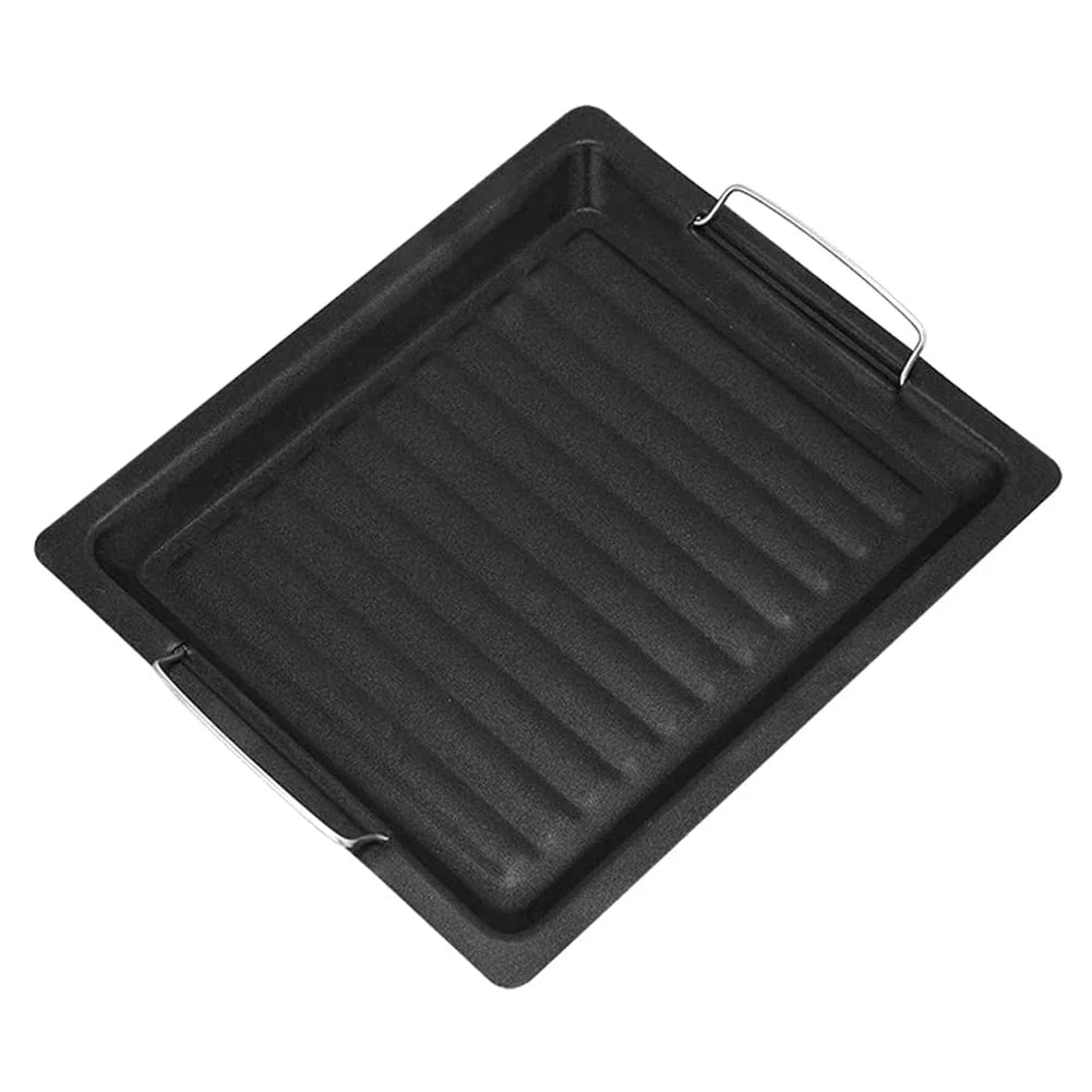 Carvallo Gusseiserne Grillplatte Vändplatta | För Gasgrill & Spis | 25 × 30 cm | För Pizza, Kött, Grönsaker & Fisk Carvallo