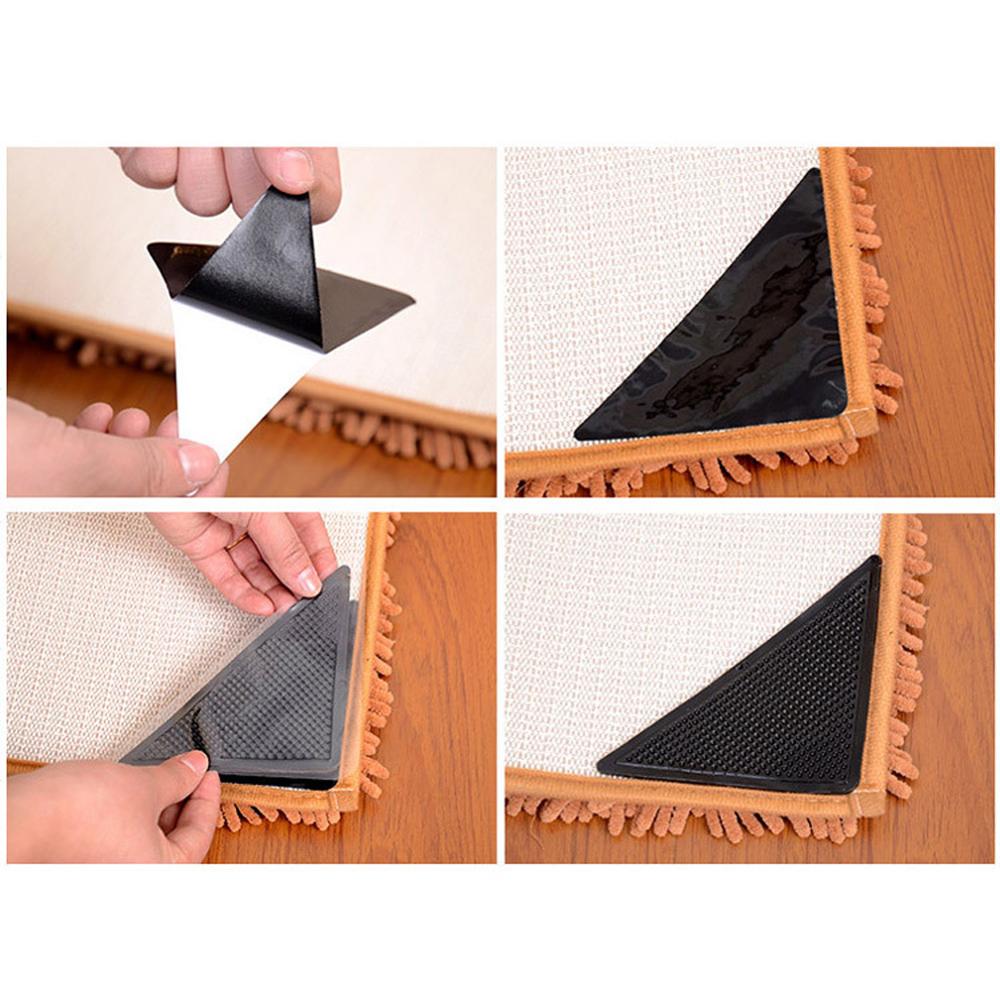 Återanvändbara hörngrepp för mattor – böjda och halkfria dynor för trägolv och släta golv MILA Sverige