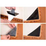 Återanvändbara hörngrepp för mattor – böjda och halkfria dynor för trägolv och släta golv MILA Sverige