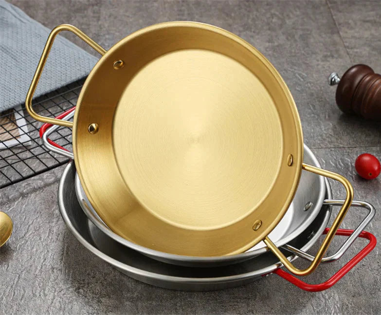 Royallure Rostfritt Stålkokkärl och Stekpanna med Dubbel Handtag Kökstallrik Carvallo