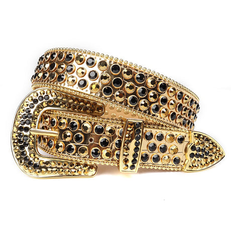 Rhinestone Diamond Belt-Accessories-Hemnix-Guldgult-42 inch-Hemnix
