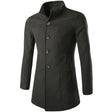 Trenchcoat med stående krage för män-Clothes for Men-Hemnix-Armégrön-M-Hemnix
