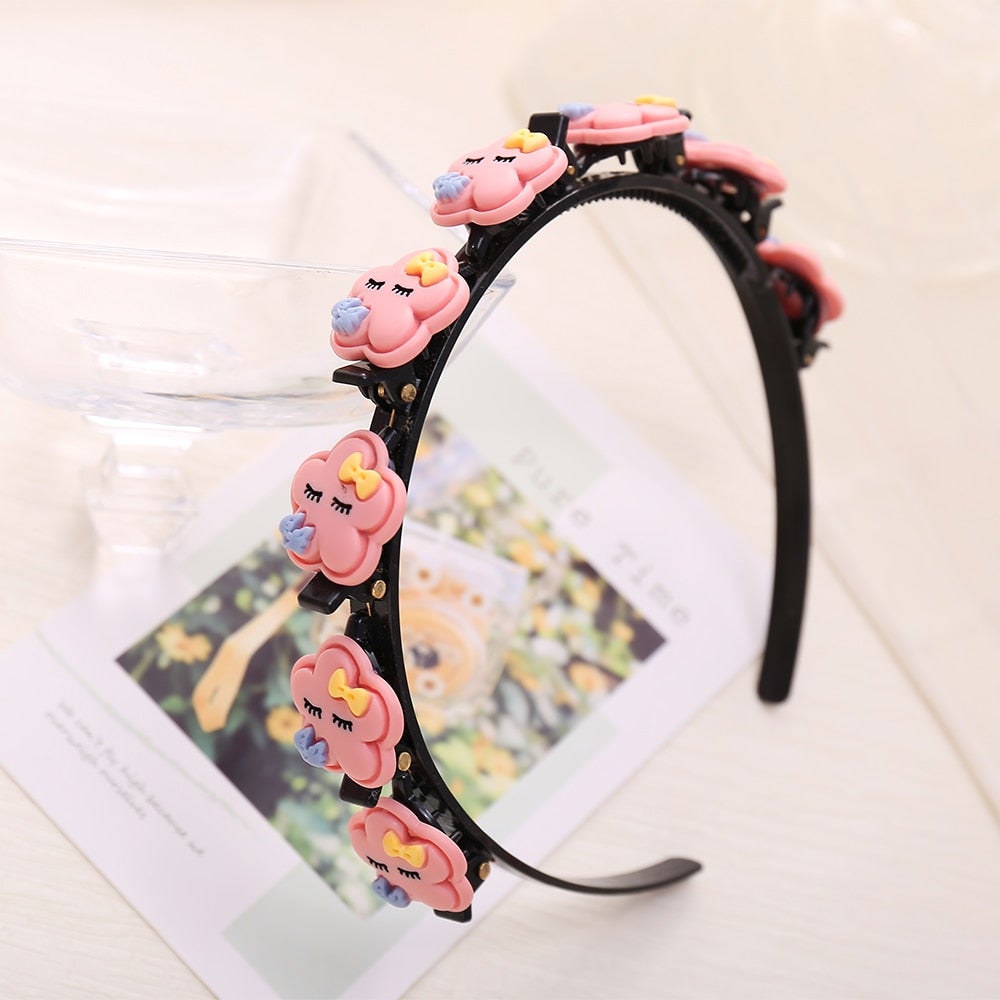 Söt prinsessa frisyr hårnål-Accessories-Hemnix-Rosa band-Hemnix