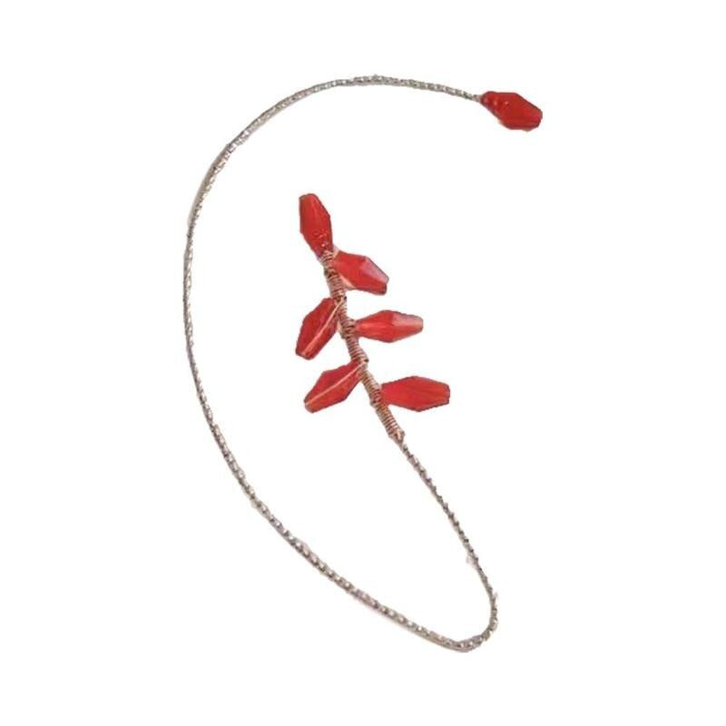 Flower Art klipp örhängen-Jewelry for women-Hemnix-Röd-Hemnix