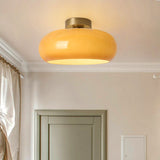 Vintage Rund Glas Taklampa Carvallo