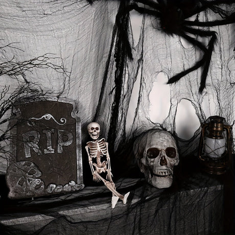 Kuslig svart hängande Halloweendekoration – kuslig tygrekvisita för hemsökta fester MILA Sverige