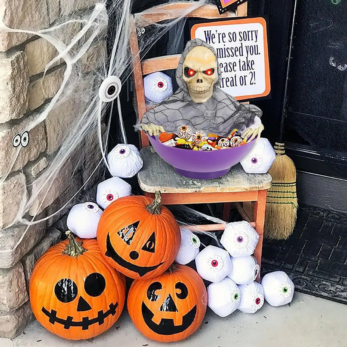 Rörelseaktiverad Skelettgodisskål Carvallo